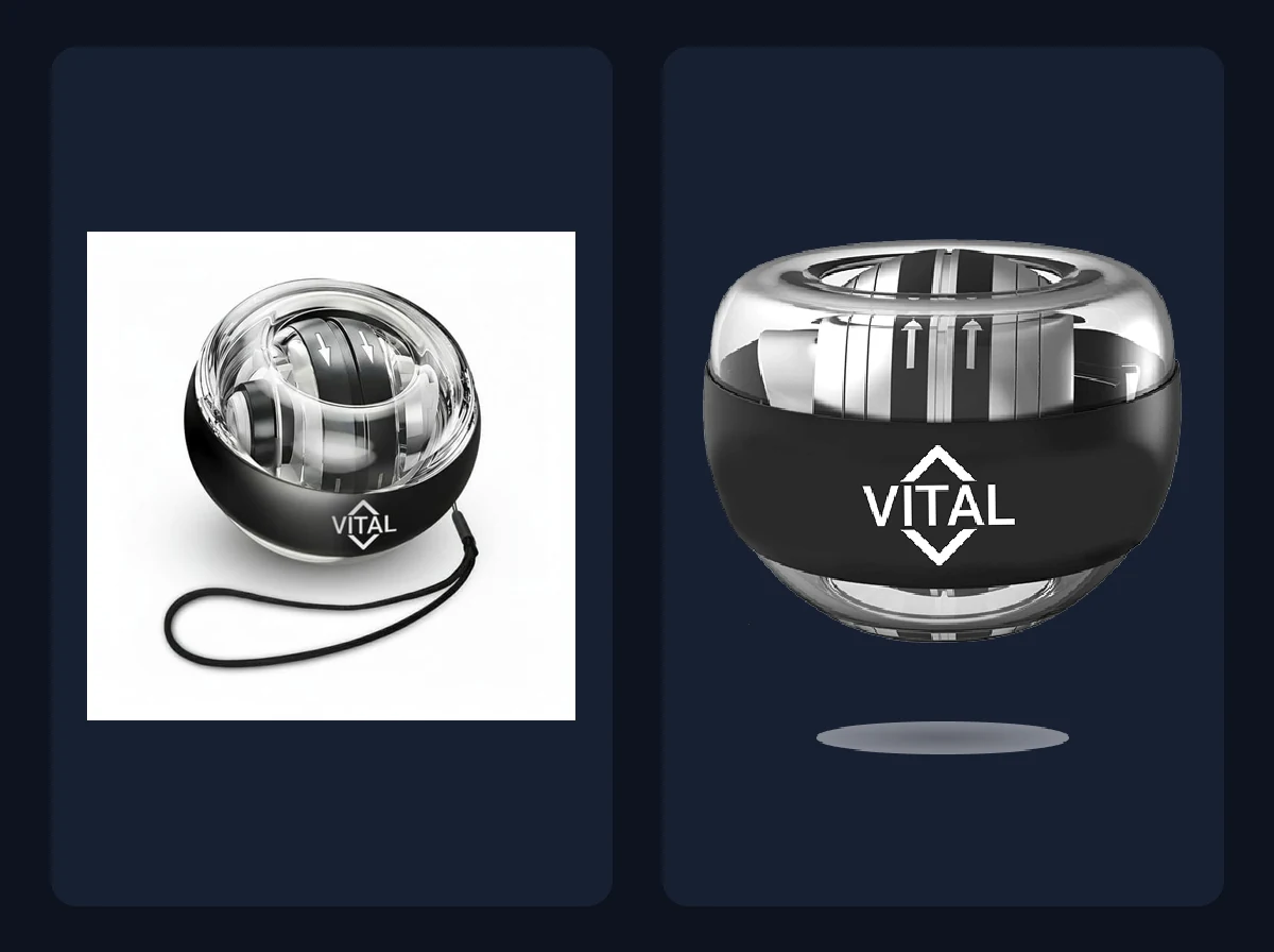 Vital Wrist Ball™ Progressive Gyroscopic Resistance Hand & Wrist Exerciser (2026 Model) Package Contents